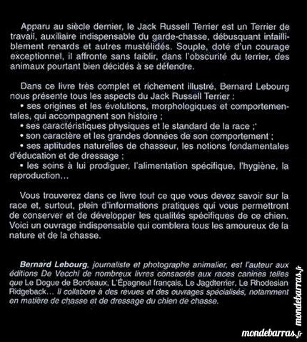 JACK RUSSELL TERRIER - CHIEN / les-livres-de-jac Livres et BD