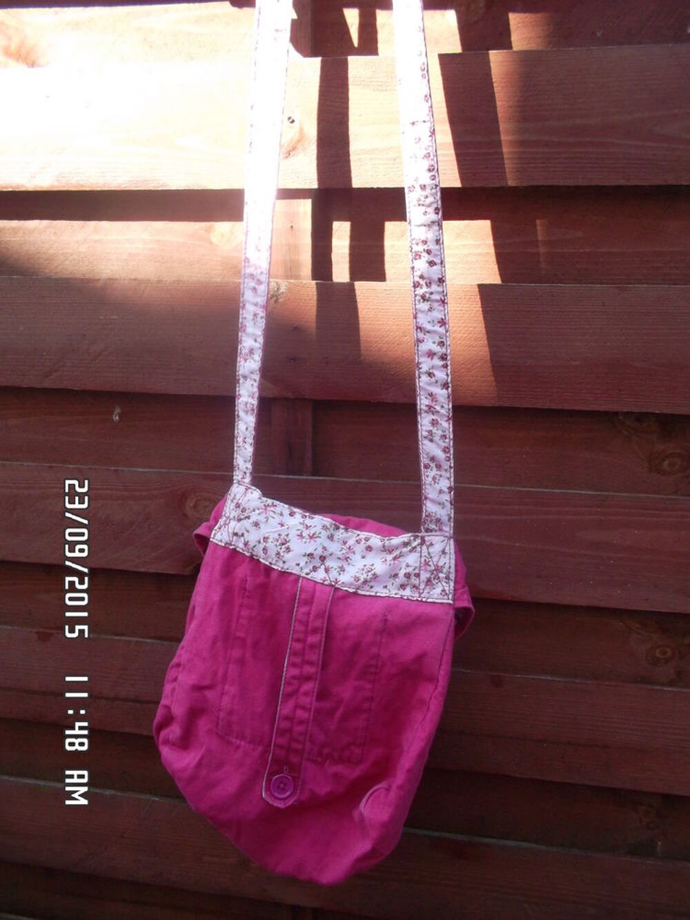 SACOCHE ROSE EN BANDOULLIERE*JUSTE 3E*KIKI60230 Maroquinerie