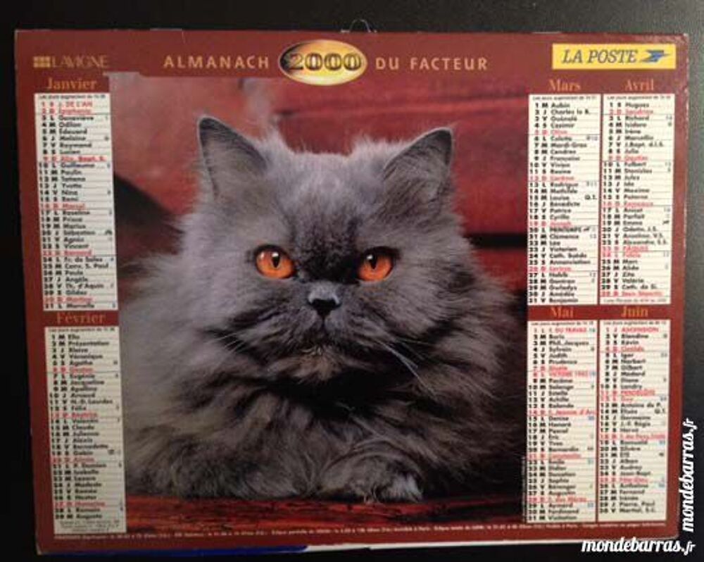 Calendrier Almanach 2000 - original 