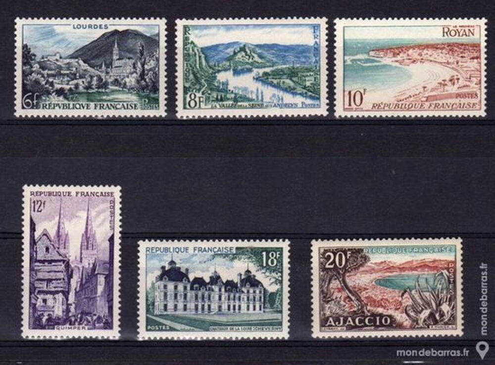 N&deg; 976 &agrave; 981 Timbres France NEUFS ** An 1954 