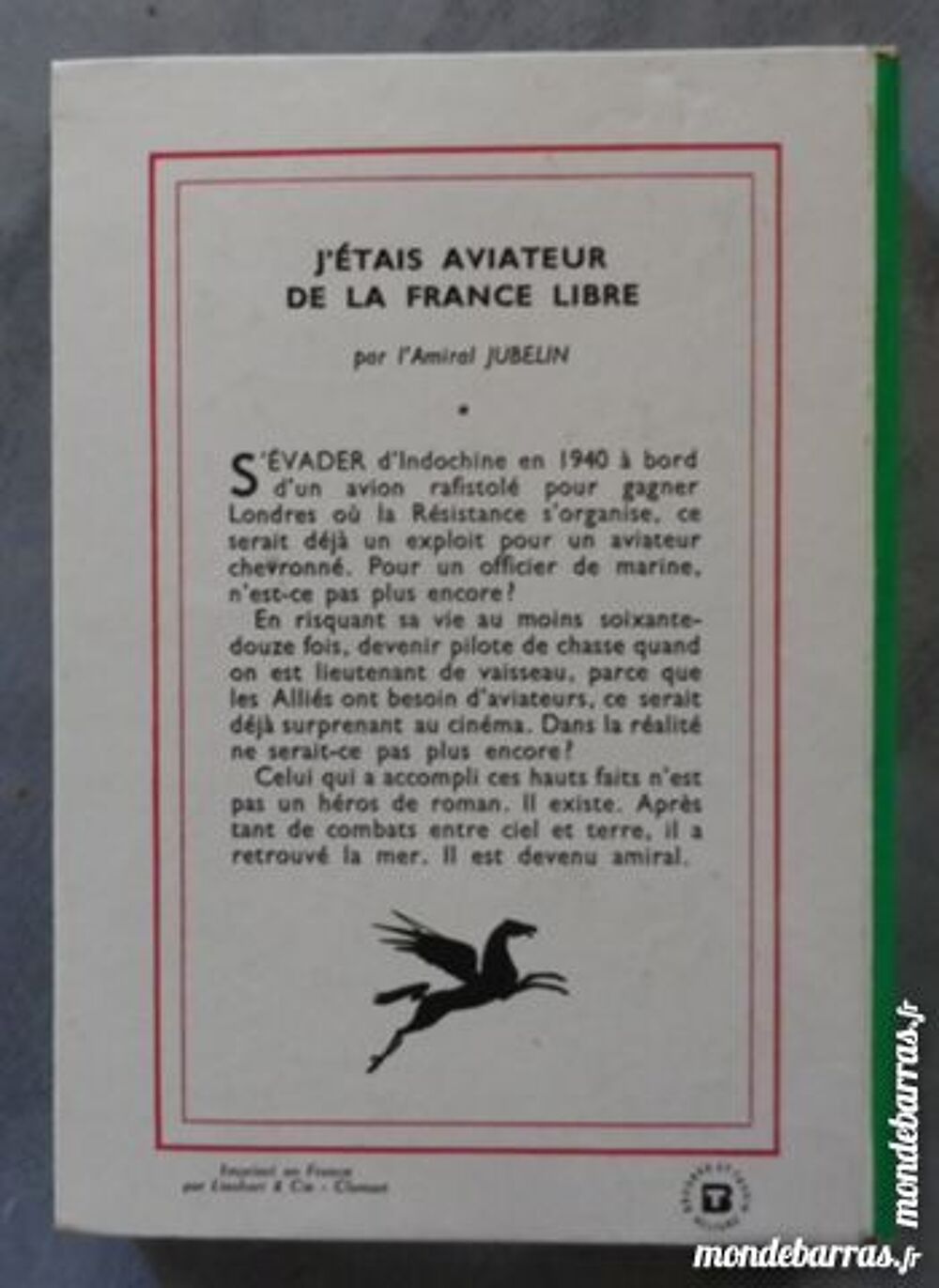 J'ETAIS AVIATEUR DE LA FRANCE LIBRE B VERTE 281 Livres et BD