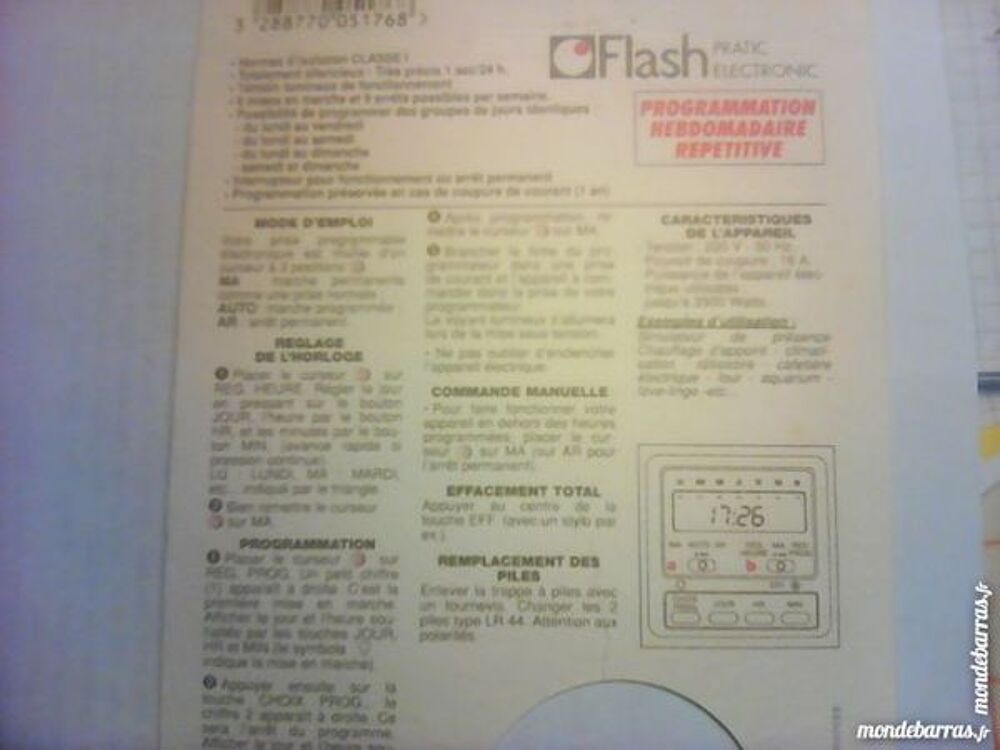 prise programmable Flash . Bricolage