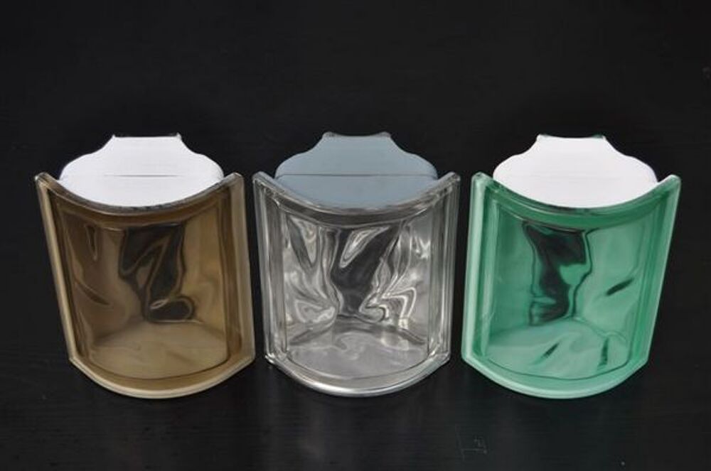 Briques de verre d'angle cintr&eacute;es &agrave; 90&deg; Bricolage