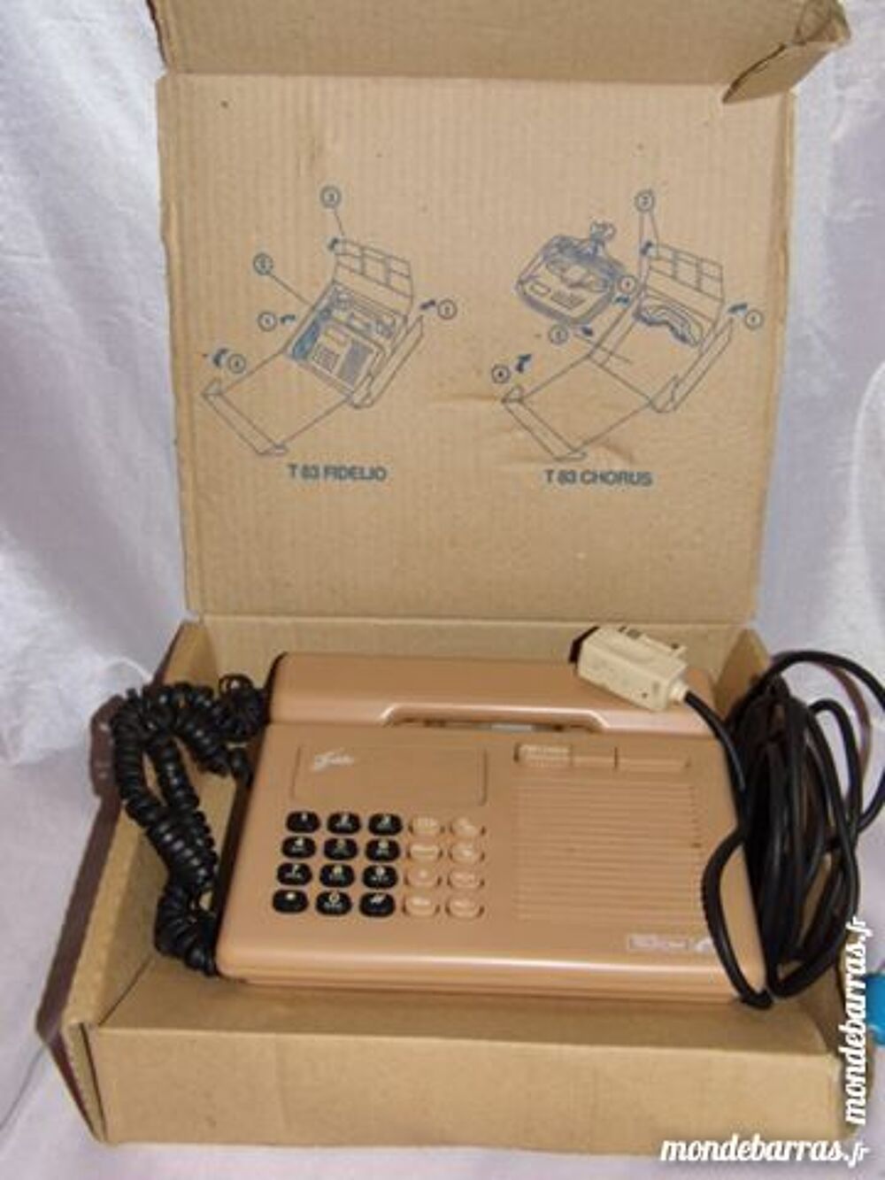 T&eacute;l&eacute;phone ancien fidelio PTT vintage ann&eacute;es 80 Décoration
