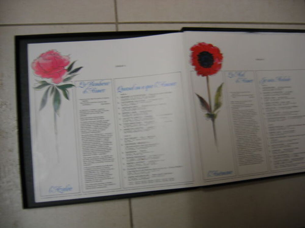 Coffret de 4 disques 33T "Les plus belles chansons d'amour" CD et vinyles