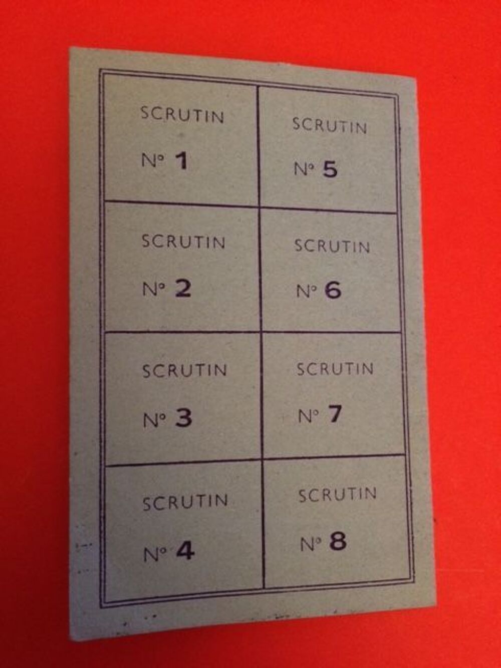 Carte d'&eacute;lecteur ancienne 