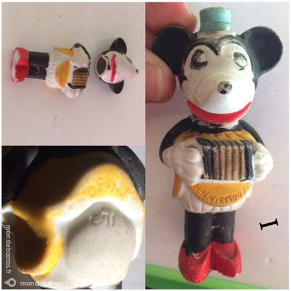 9 BISQUES USA MICKEY MOUSE SIGN&Eacute;E NUM&Eacute;ROT&Eacute;ES RARE 