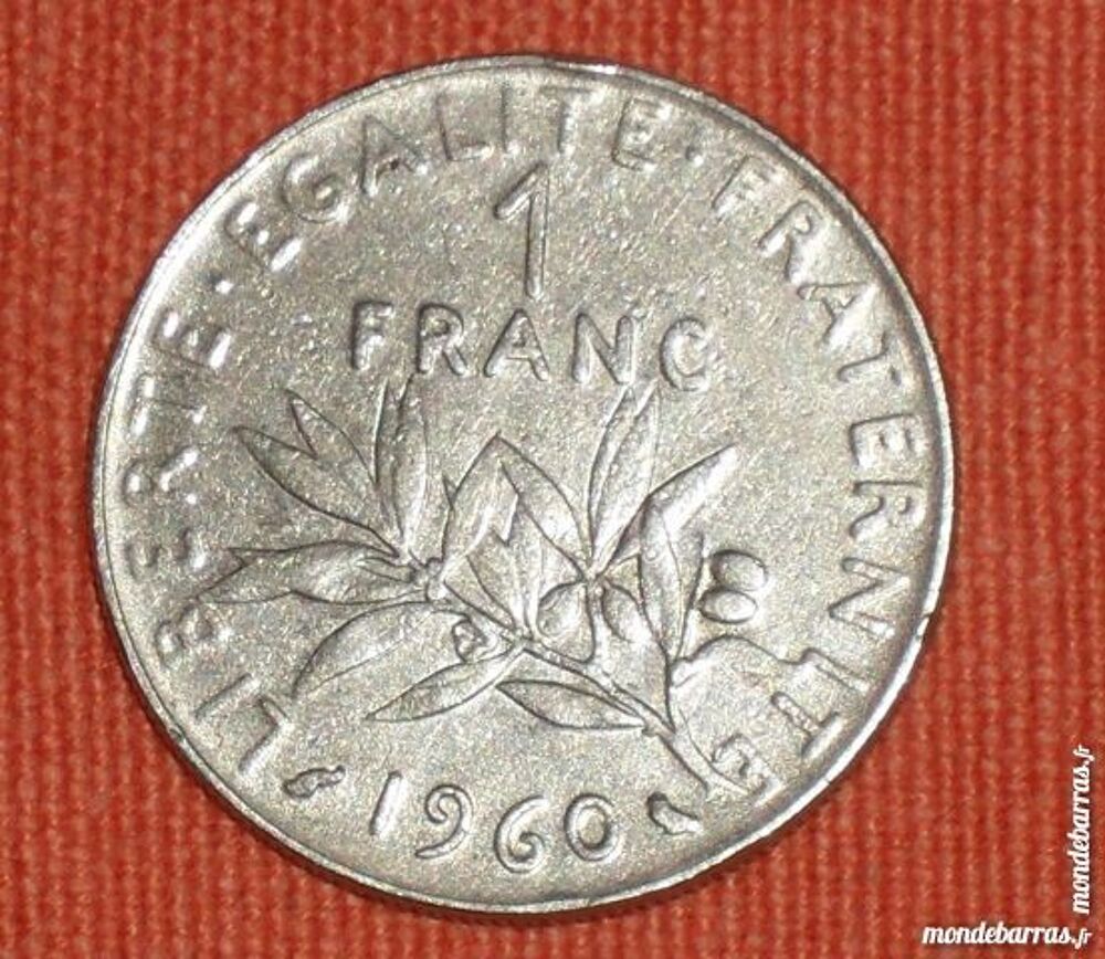 Pi&egrave;ce de 1 Franc de type Semeuse Ann&eacute;e 1960 