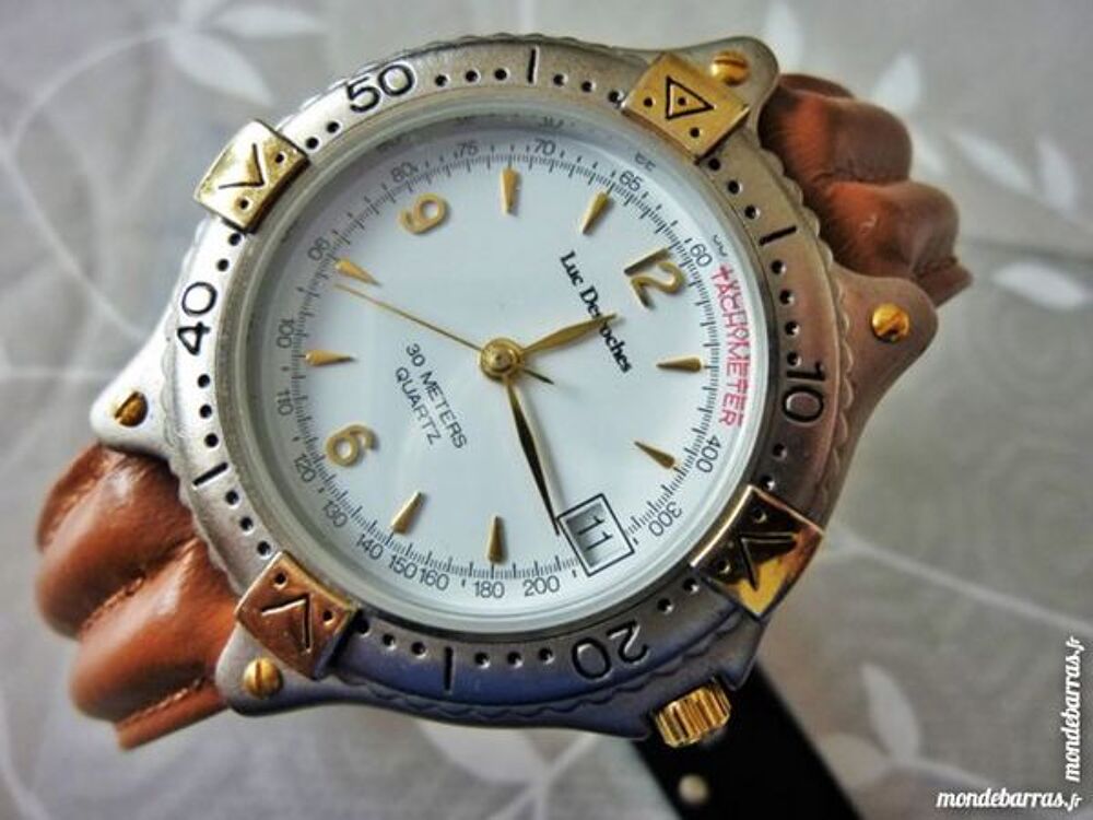 Luc Desroches montre lunette tourne dateur LUD0007 Bijoux et montres