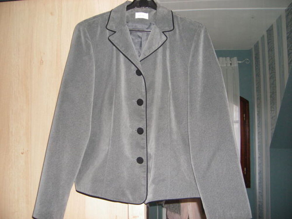 VESTE VELOURS GRIS FEMME Vêtements