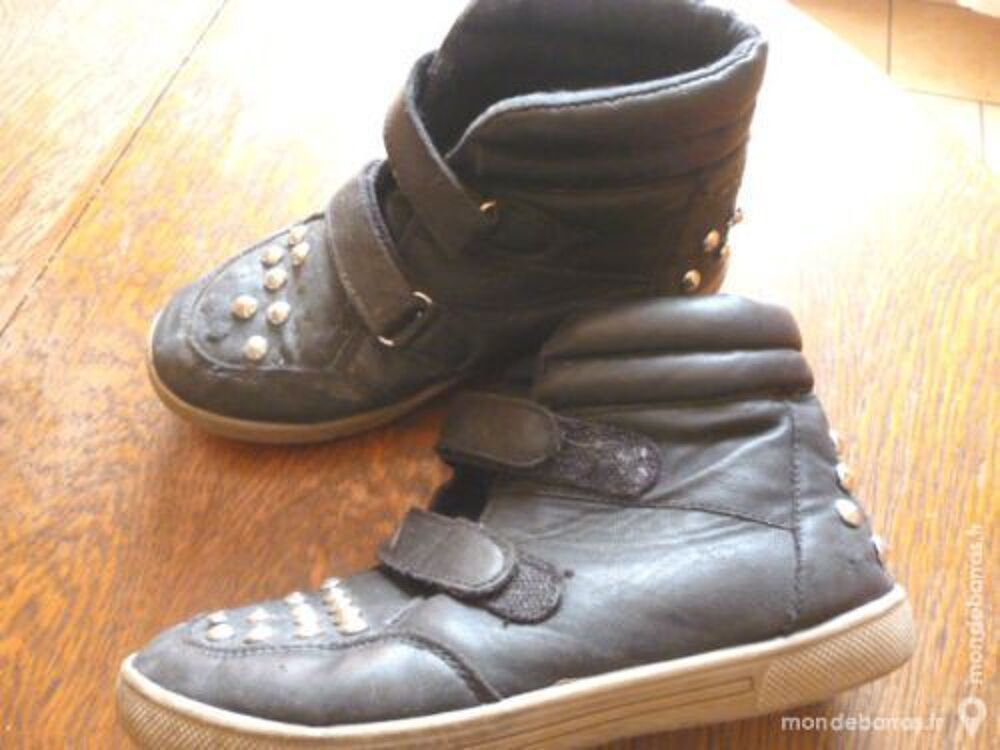 Baskets Noires Montantes Fille Pointure 32 Chaussures