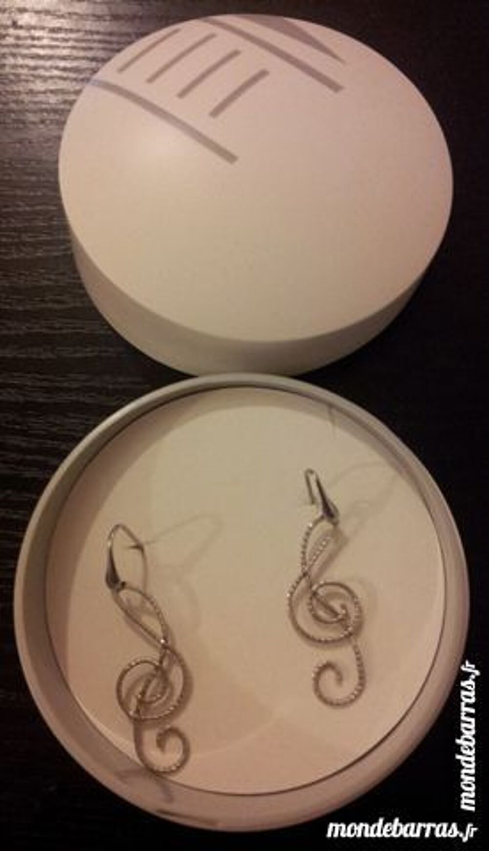 Boucles d'oreilles note de musique en argent Bijoux et montres
