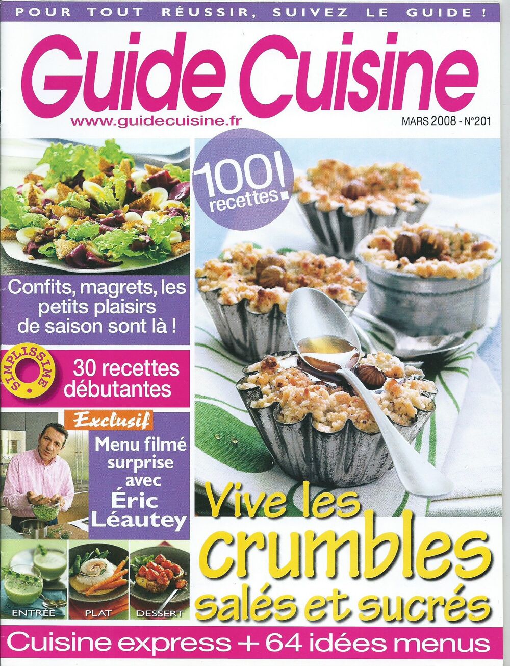 1 lot de 5 revues de cuisine Livres et BD