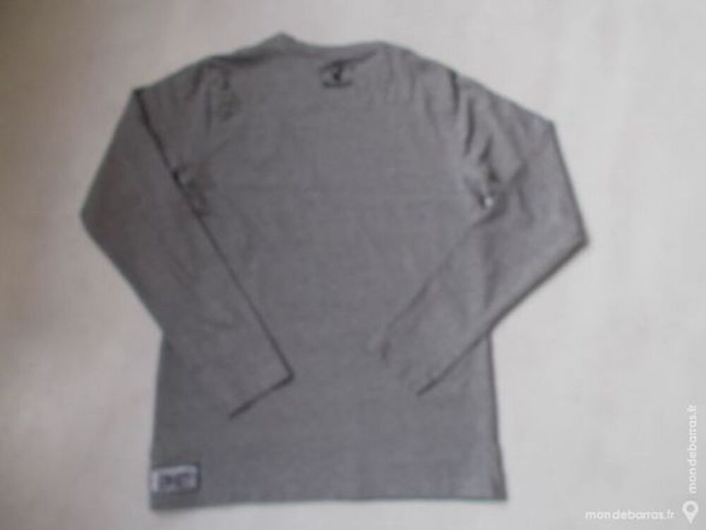 TEE SHIRT GRIS &laquo;CAMPUS&raquo; MANCHES LONGUES NEUF Vtements enfants