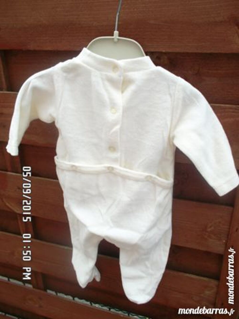 pyjama &eacute;cru ourson kiki60230 Vêtements enfants