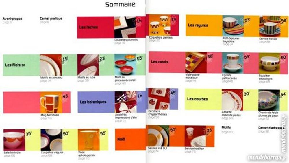 20 DECORS SUR PORCELAINE / prixportcompris Livres et BD