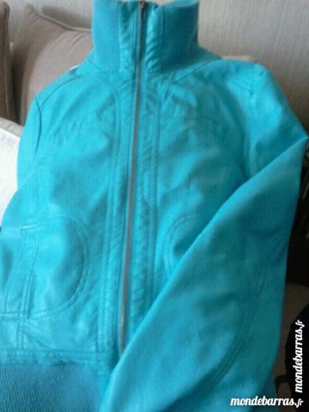 Blouson simili cuir bleu Vêtements
