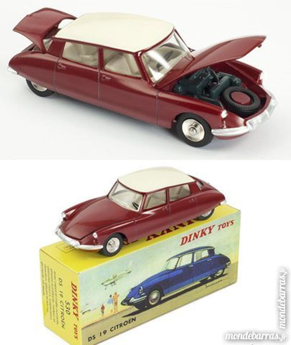 Citroen Ds19 Bordeaux Dinky Atlas 530 Neuf Boite Jeux / jouets