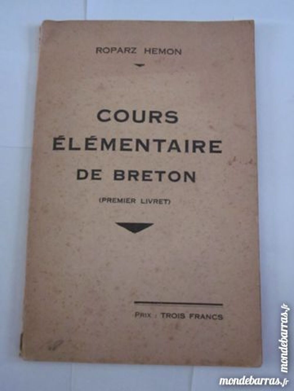 COURS ELEMENTAIRE DE BRETON par ROPARZ HEMON 193 Livres et BD