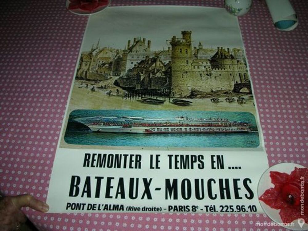 Affiche bateaux mouches remonter Décoration