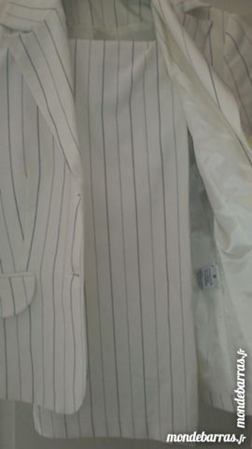 tailleur pantalon blanc rayures anthracite Vêtements