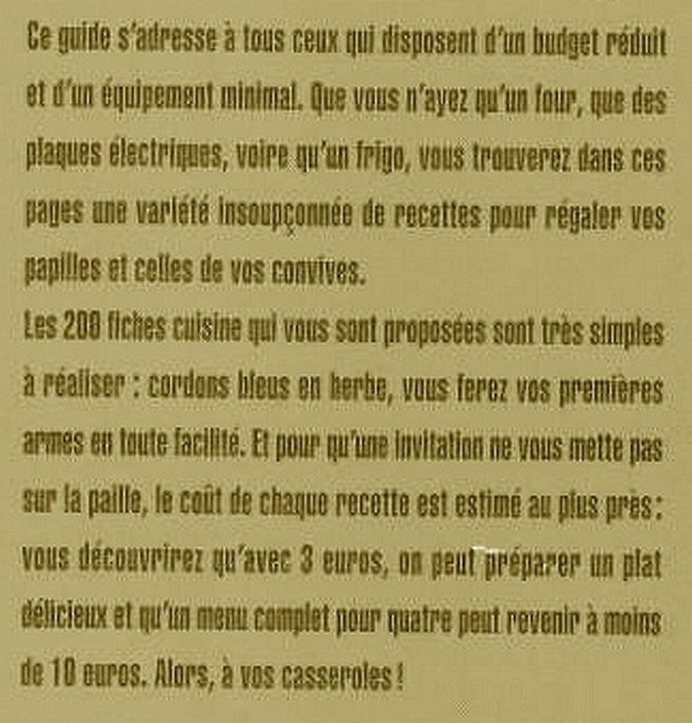  CUISINE.la cuisine &eacute;tudiante / prixportcompris Livres et BD