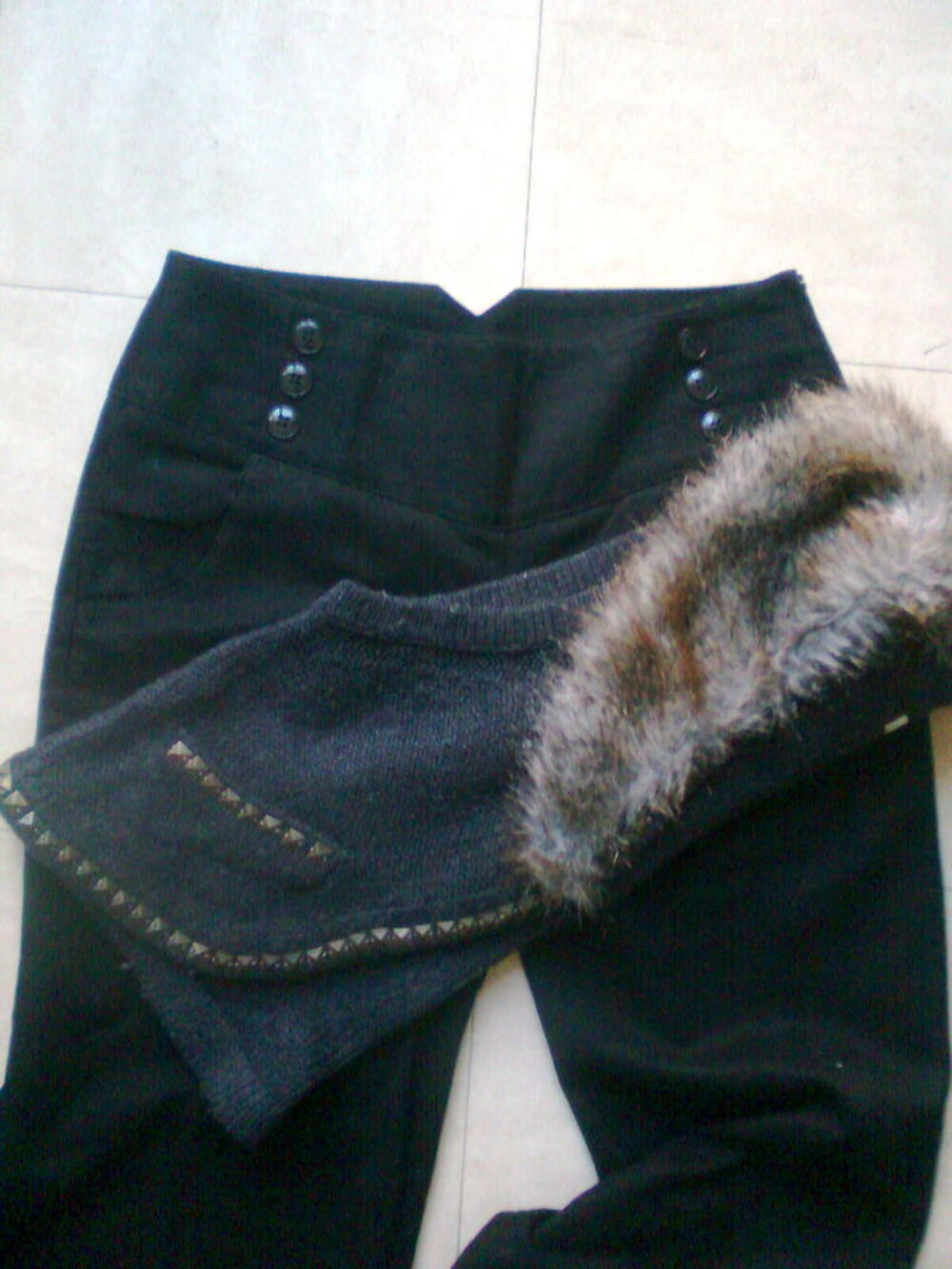 pt gilet t.2 -pantalon noir 38 - zoe Vtements