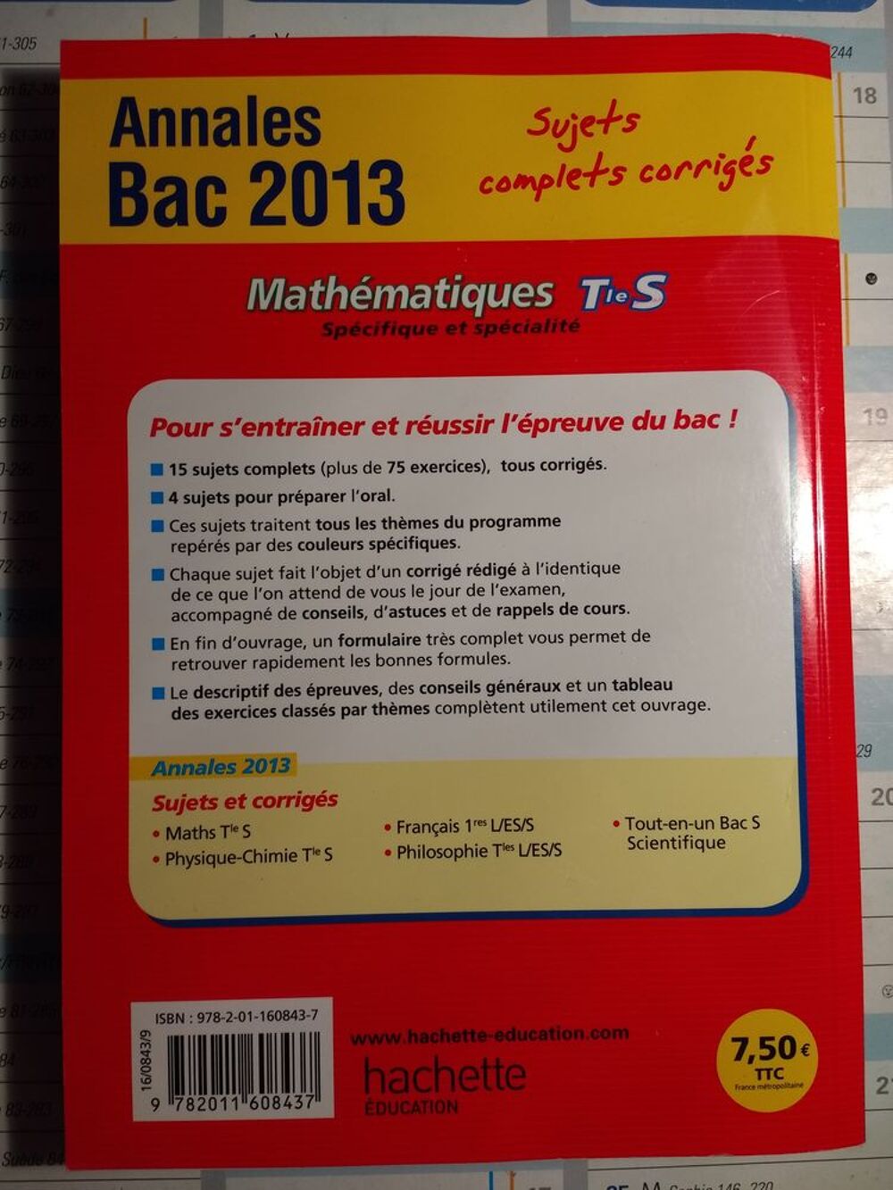 Annales Maths Terminale S Livres et BD