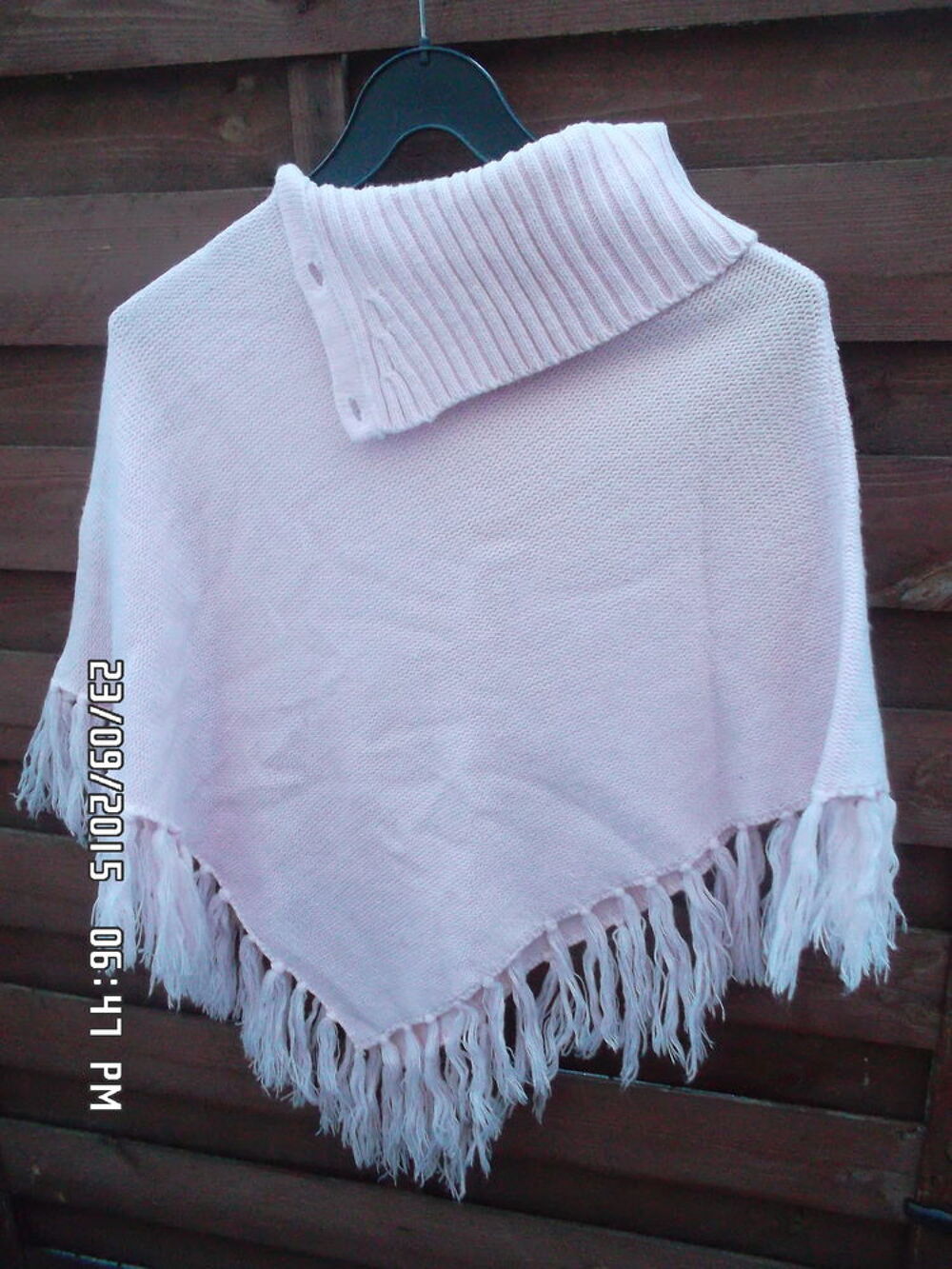 PONCHO ROSE CLAIR*JUSTE 3E*KIKI60230 Vêtements