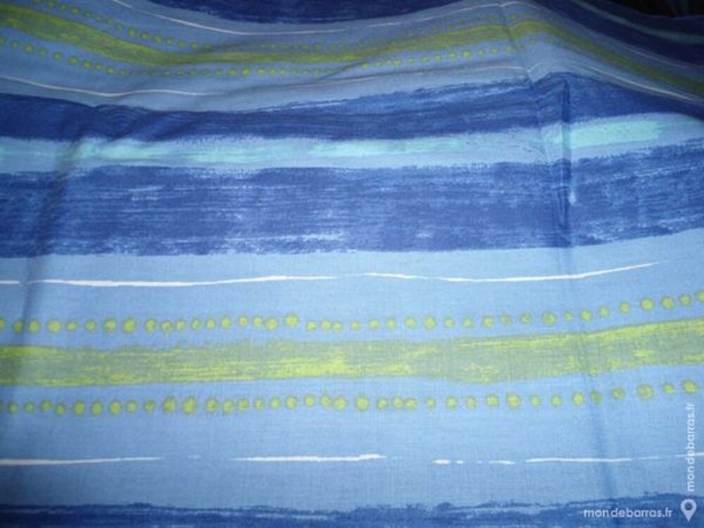 TAIE DE TRAVERSIN RAYEES BLEU 85 x 185 cm Cuisine