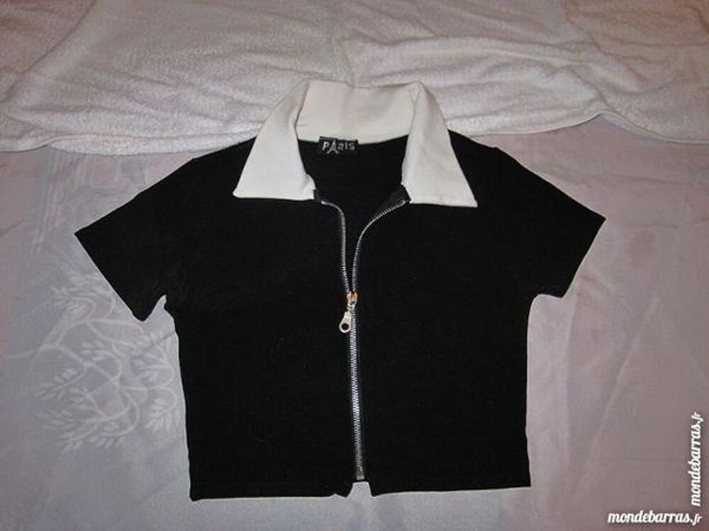 T-shirt type Croc Top Taille Unique Noir Femme Vêtements