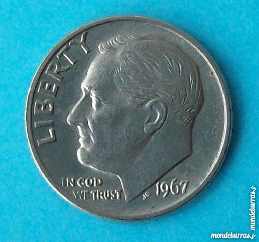 ETAT-UNIS PI&Egrave;CE DE MONNAIE ONE DIME 1967 