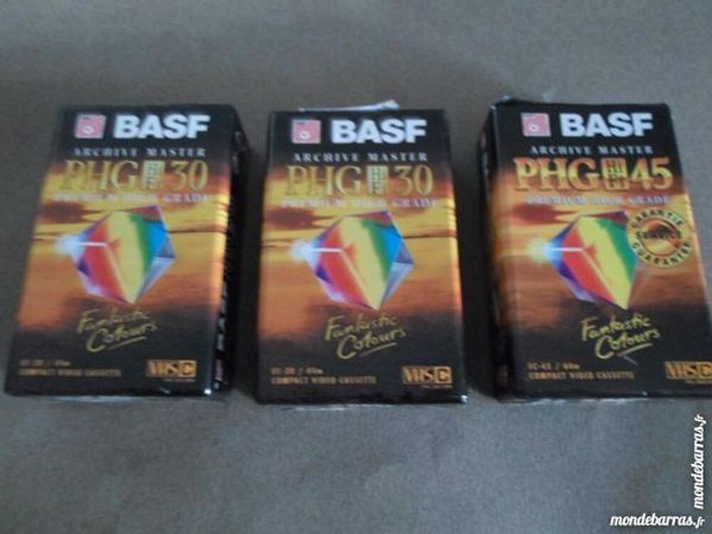 lot de 3 cassettes video BASF pour camescope Photos/Video/TV