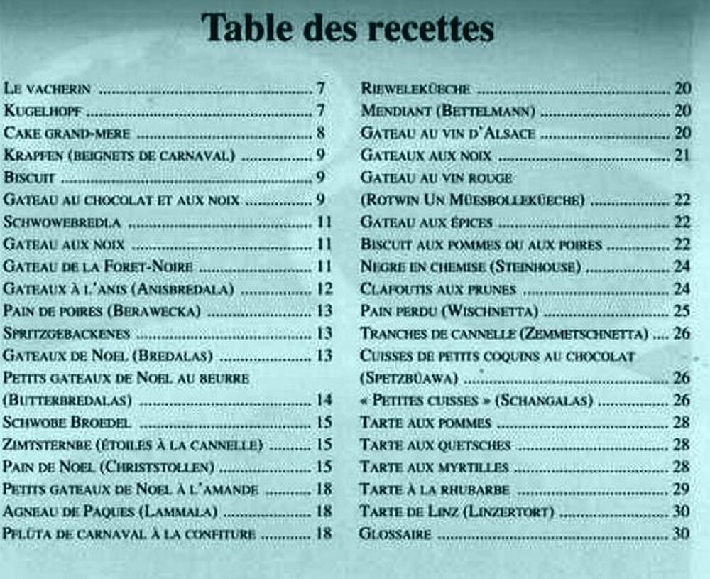 DESSERTS D'ALSACE - CUISINE / les-livres-de-jac Livres et BD