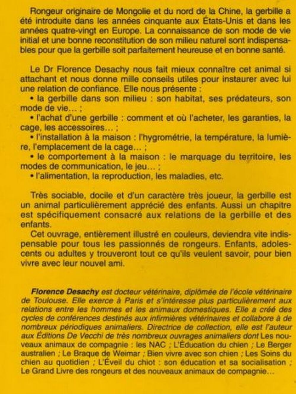 GERBILLE - gerboise - GUIDE / prixportcompris Livres et BD