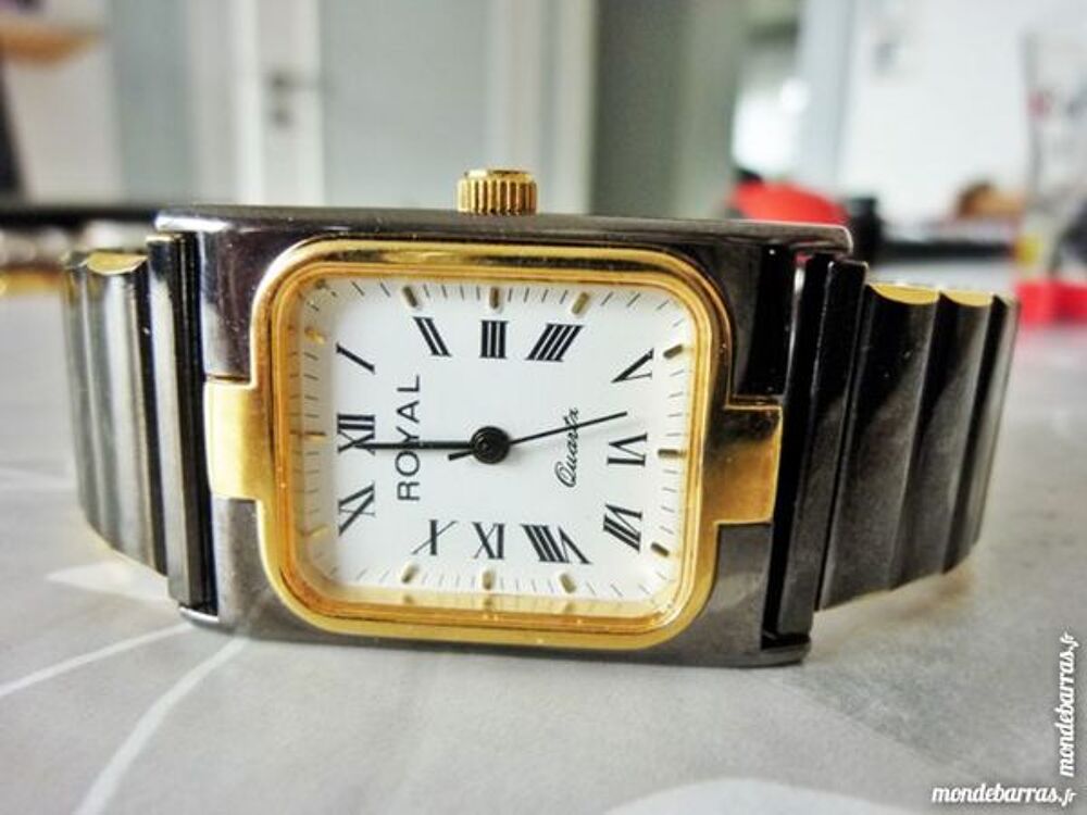 ROYAL montre unisex chrome noir ROA0001 Bijoux et montres