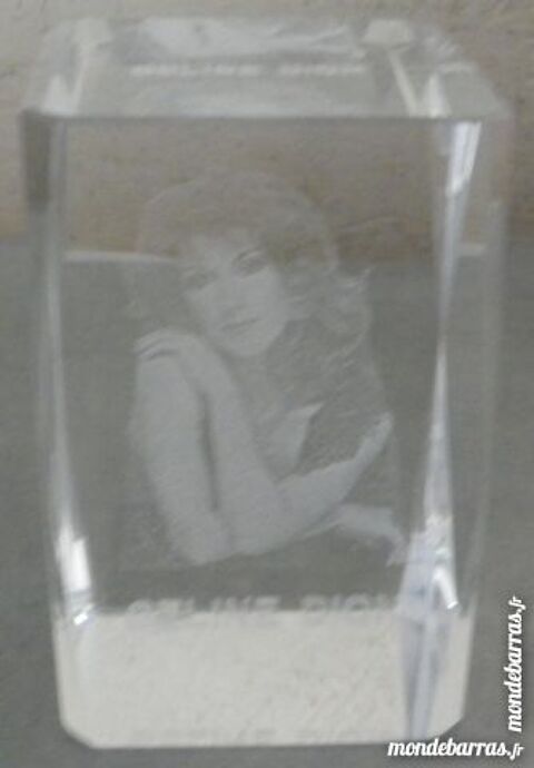 CELINE DION GRAVEE DANS BLOC DE RESINE 8 Attainville (95)