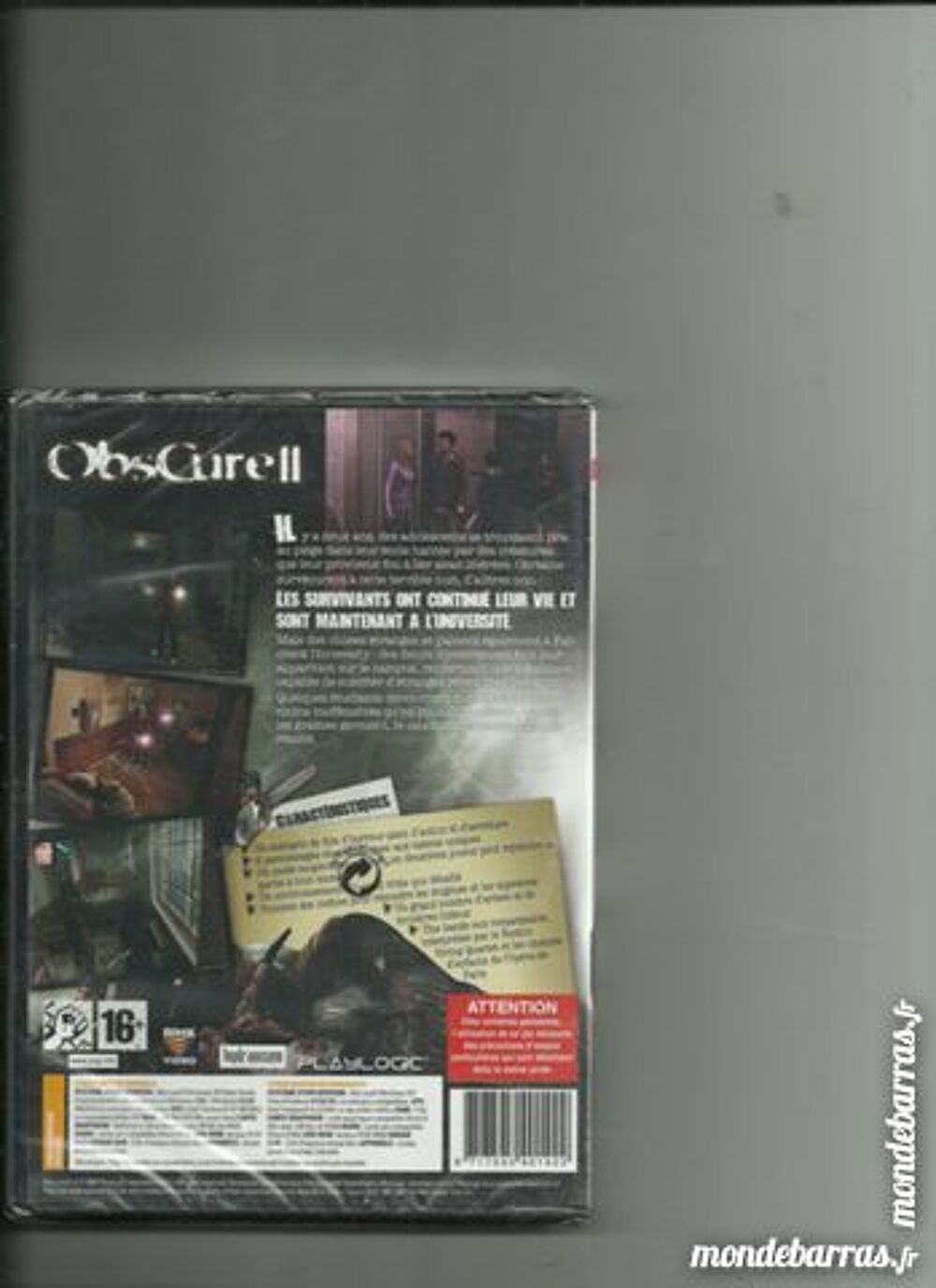 OBSCURE 2 / Jeu PC DVD-Rom Consoles et jeux vidéos