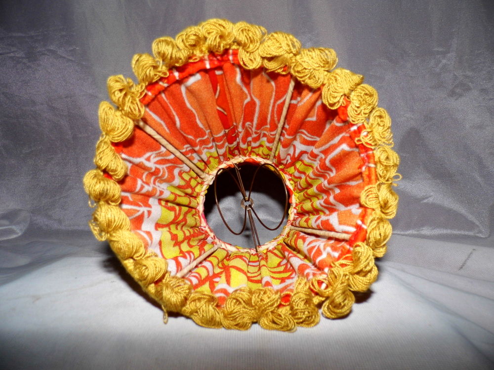 Abat jour orange ann&eacute;es 60 lampe vintage retro Décoration