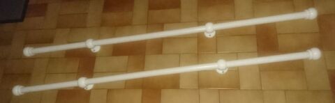 2 x TRINGLES A RIDEAUX BOIS LAQUE BLANC 15 Ollainville (91)