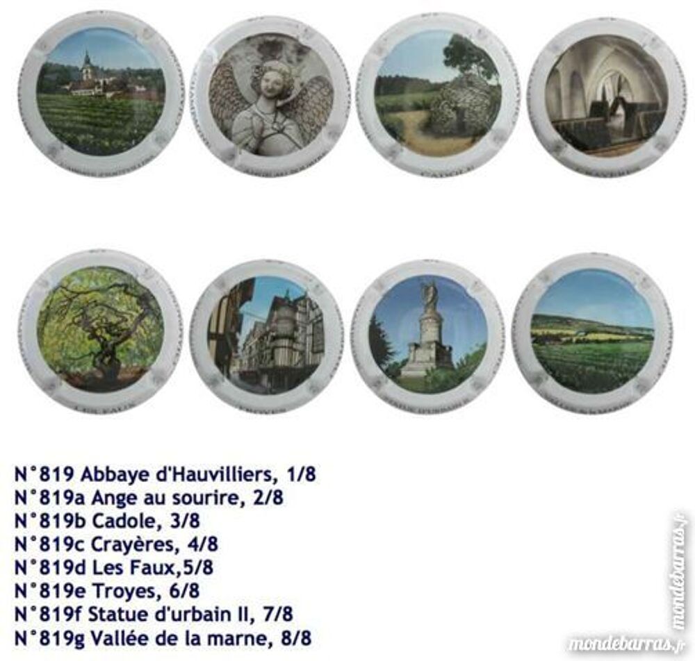 Capsules g&eacute;n&egrave;rique 819 a 819g sites de Champagne 