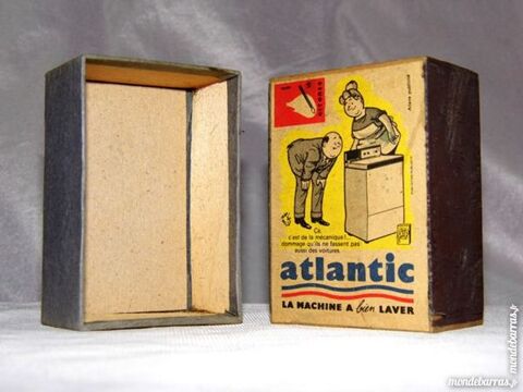 Grande boite d'allumettes ATLANTIC 1960 vintage 10 Dunkerque (59)