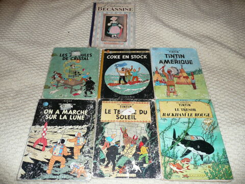 Lot de 6 BD Tintin & 1 Bcassine ancienne BD 185 Bordeaux (33)