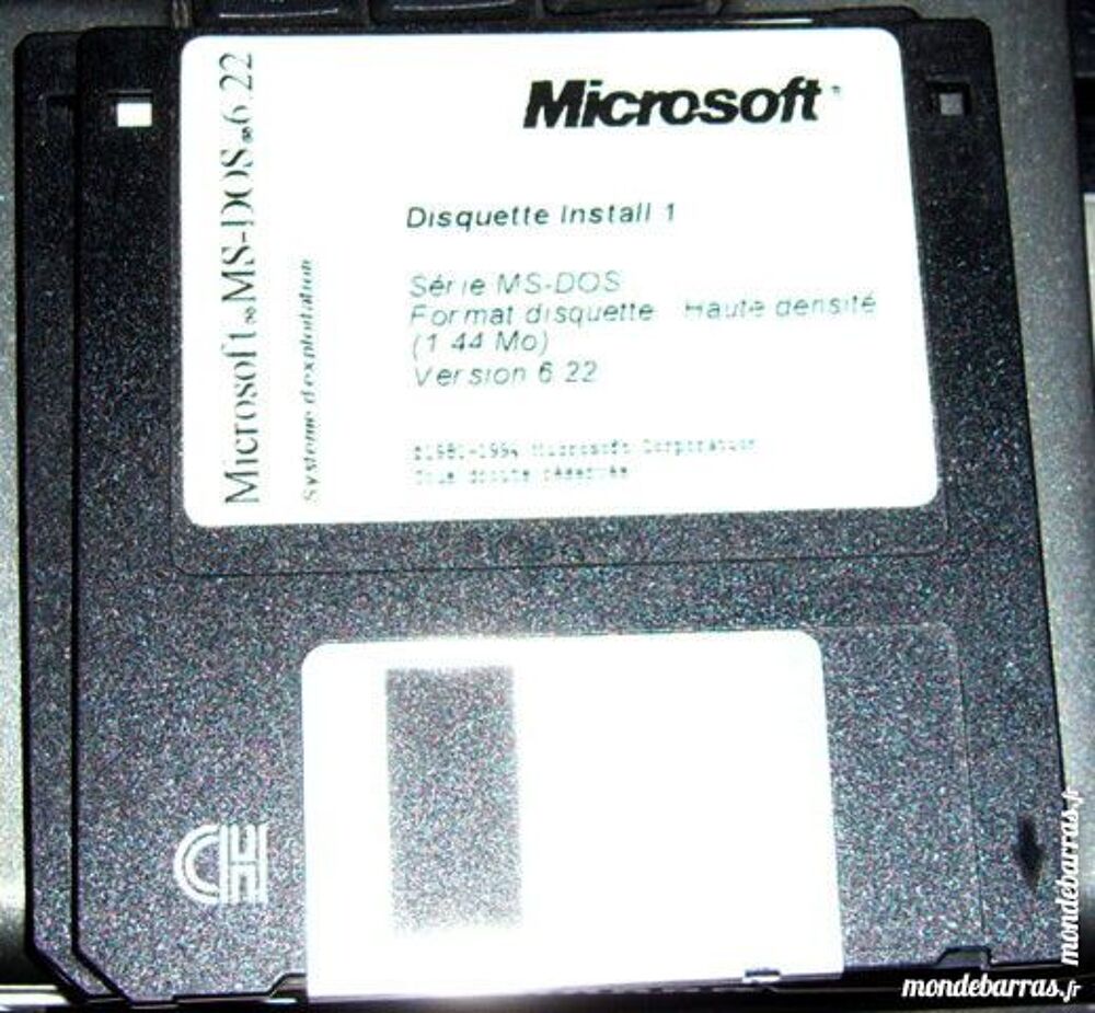 disquettes d'installation MS-DOS et Windows Matériel informatique