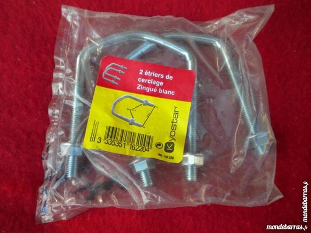 KIT de 2 ETRIERS DE CERCLAGE pour ANTENNE TV Photos/Video/TV