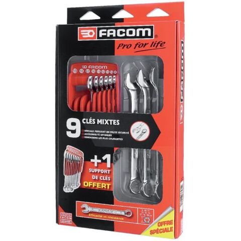 Jeu de 9 cl�s mixtes 440 OGV (8 �  19MMmm) sur �tui JP FACOM 55 Saint-Denis-en-Val (45)