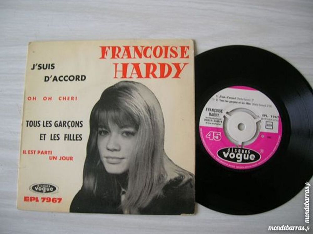 EP FRANCOISE HARDY Tous les gar&ccedil;ons et les filles - ORIGINAL CD et vinyles
