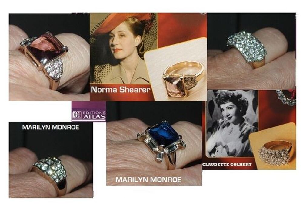 Quatre bagues de collection Bijoux et montres