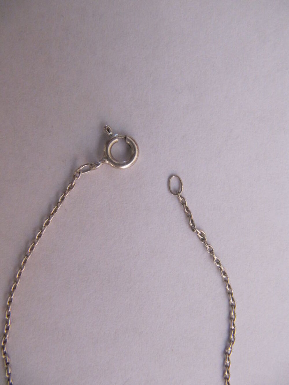 cha&icirc;ne &amp; pendentif en argent - motif laqu&eacute; noir - super &eacute;tat Bijoux et montres