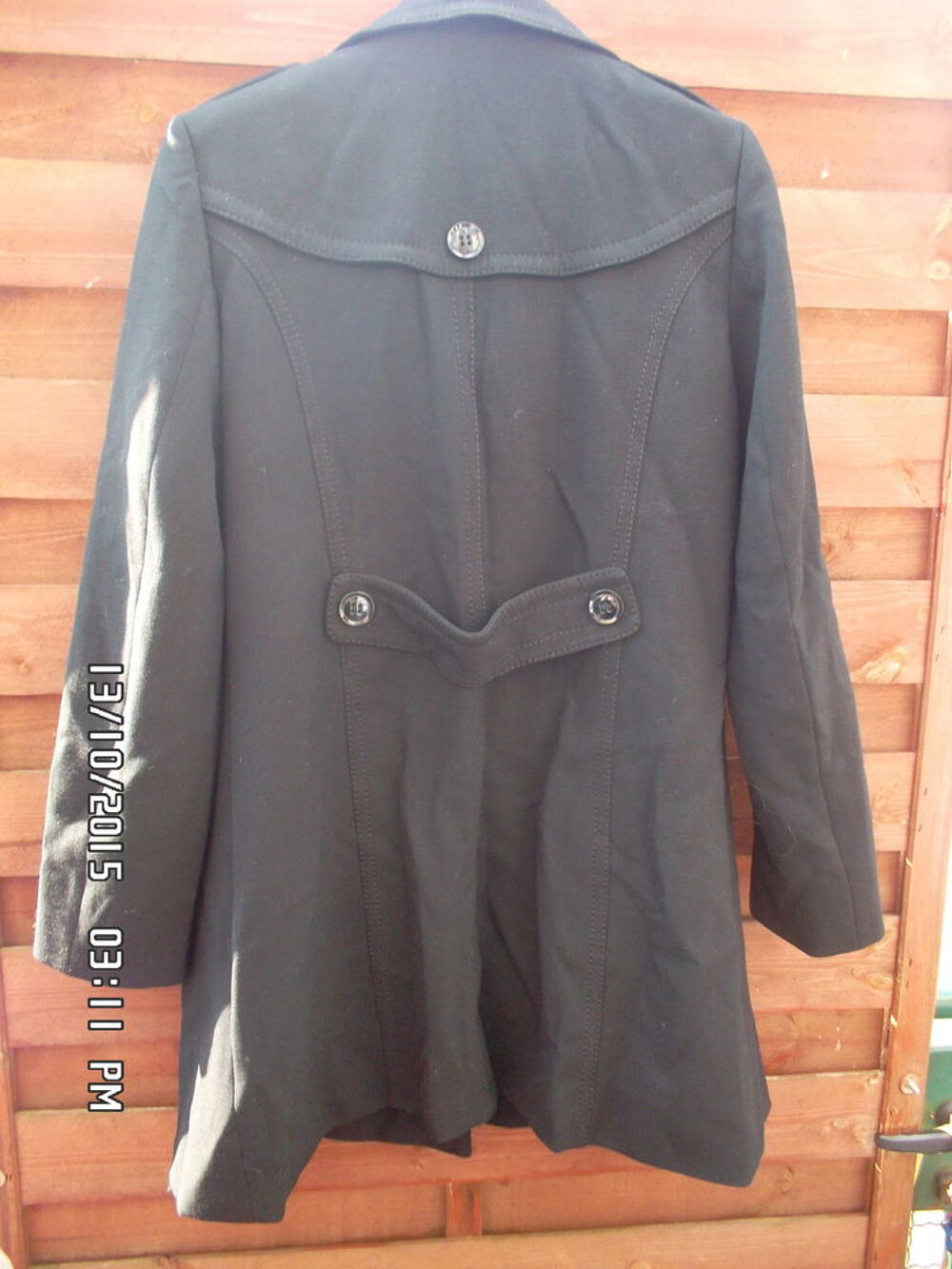 MANTEAU NOIR CAMAIEU*JUSTE 5E*KIKI60230 Vêtements